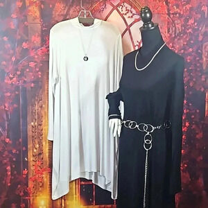 Two Dresses One White and Black Dress are both a size L